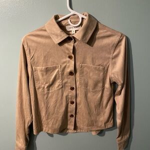 Hippie Rose Mocha Frappe Button-Up light jacket